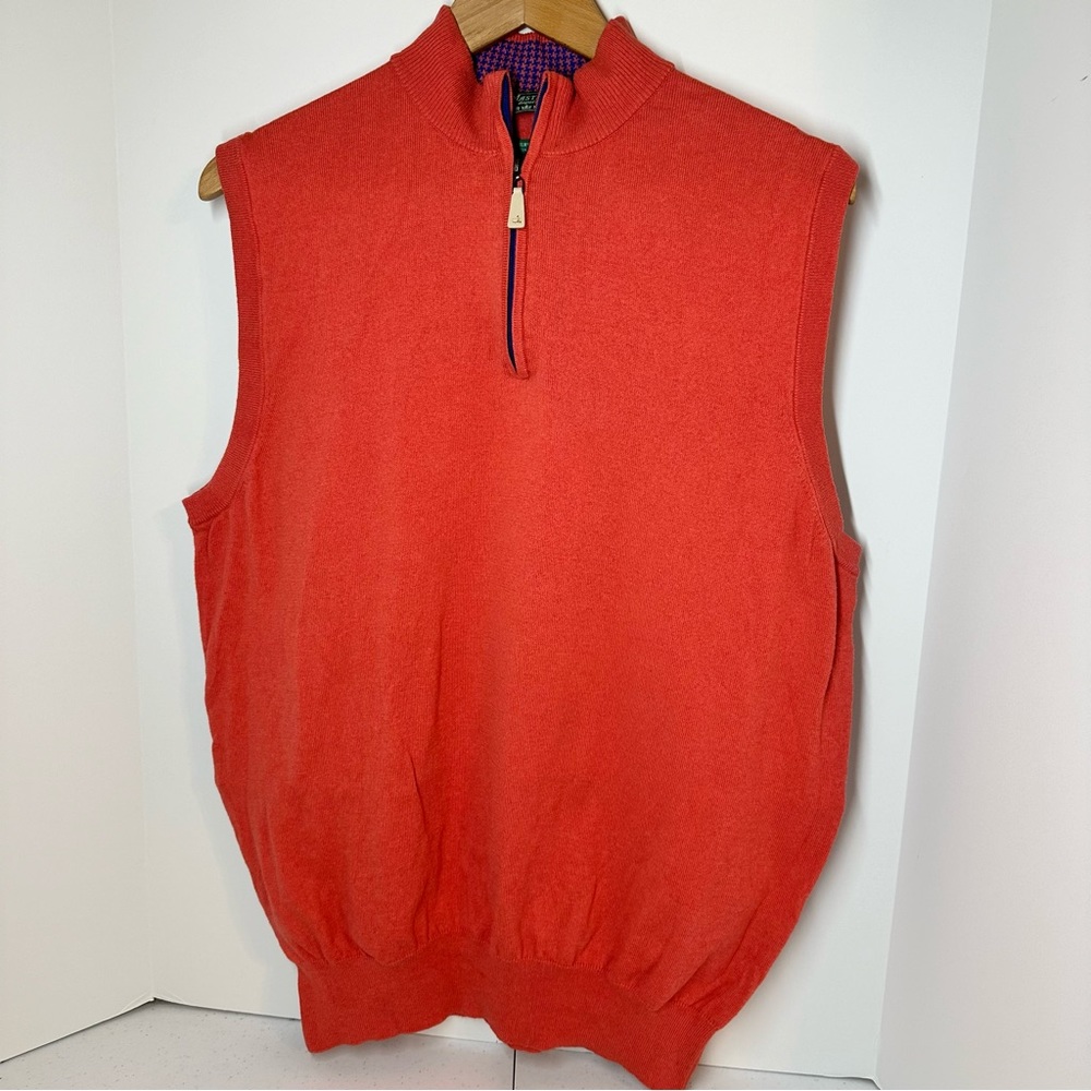 Masters Peter Millar Luxury Blend Men’s L Golf Sweater Vest, Coral